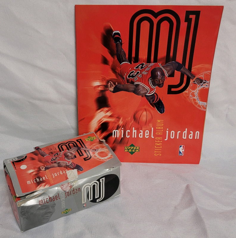 1998 Upper Deck Michael Jordan Sticker Collection Packs & Sticker Album . 100 Packs