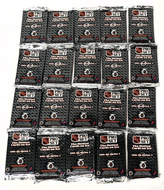 20 1991 - 1992 Sealed NHL Hockey Pro Series I Wax Packs