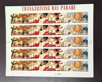 2009 US Postal ' Thanksgiving Day Parade ' 44 Cent Postage Stamp Panel - 20 Stamps
