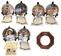 Vintage Limited Edition Sandra Kuck RECO Collectable Plates (1 Signed by Artist!) in Large Lidded Bin