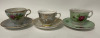 Three Teacups and Saucers including Colclough