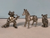 30 New Miniature Pewter Figures - Frogs & Horses & Owls - 2