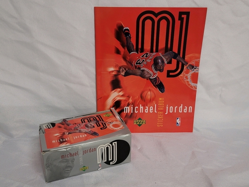 1998 Upper Deck Michael Jordan Sticker Collection Packs & Sticker Album . 100 Packs