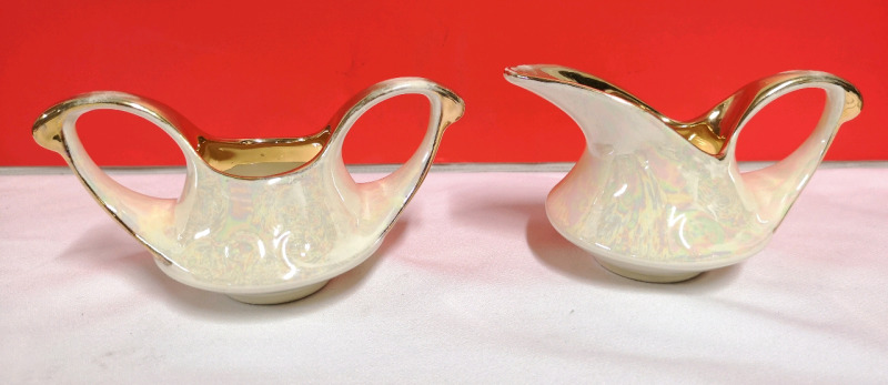 Vintage Pearl Creamer & Sugar - USA