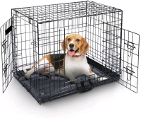 Fur Dreams 36" Folding Metal Dog Crate - 2 Doors