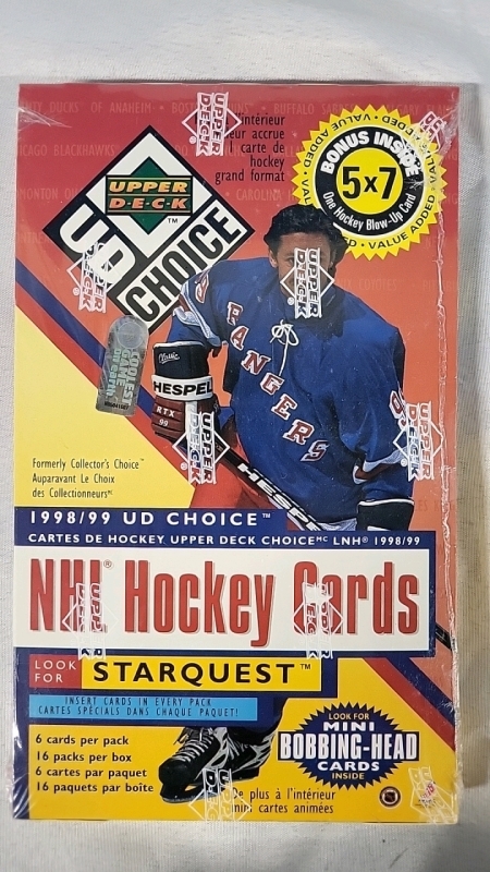 New 1998/99 Upper Deck Choice Hockey Cards - 16 Packs