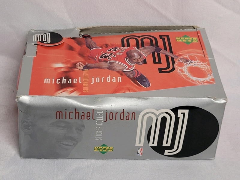 1998 Upper Deck Michael Jordan Sticker Collection Packs in Box . 100 Sealed Packs