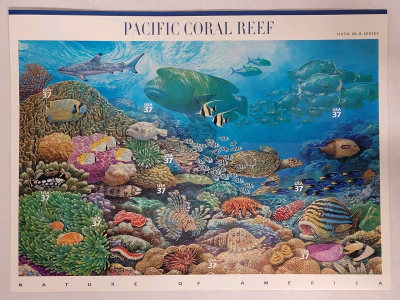 2003 US Postal ' Nature of America : Coral Reef , 6th ' 37 Cent Postage Stamp Panel