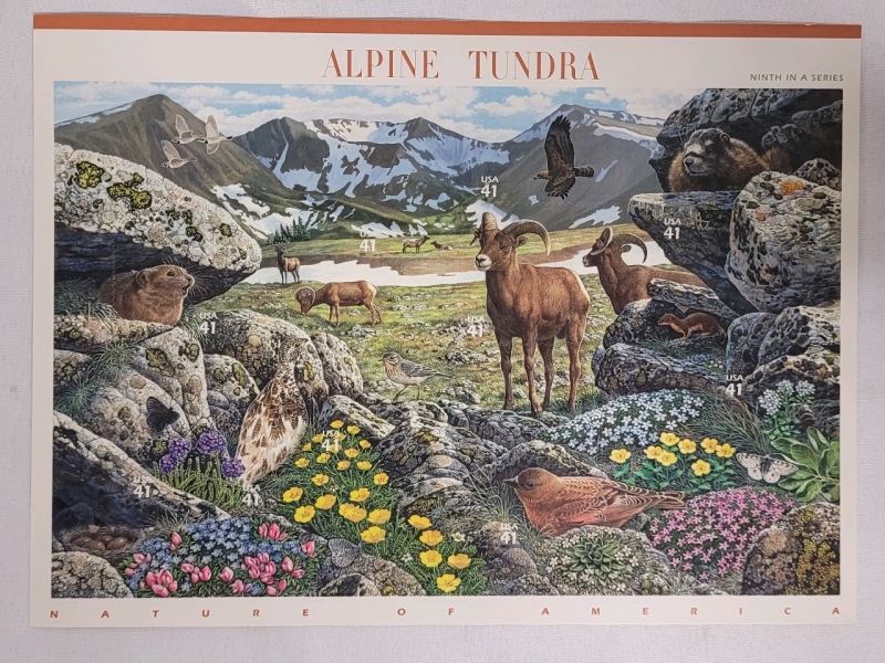 2006 US Postal ' Nature of America : Alpine Tumdra , 9th ' 41 Cent Postage Stamp Panel