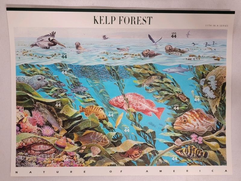 2008 US Postal ' Nature of America : Kelp Forest , 11th ' 44 Cent Postage Stamp Panel