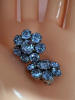 Early Sherman Brooch & Earrings Light Sapphire Swavorski - 3