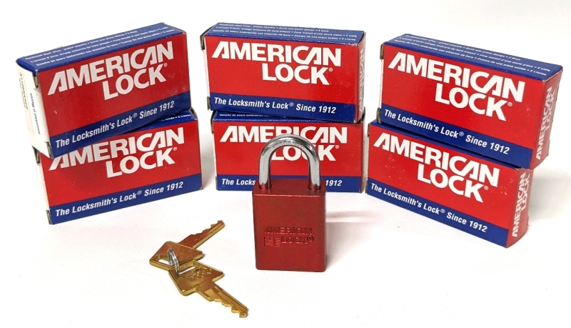 6 New AMERICAN LOCKS Each with 2 Keys