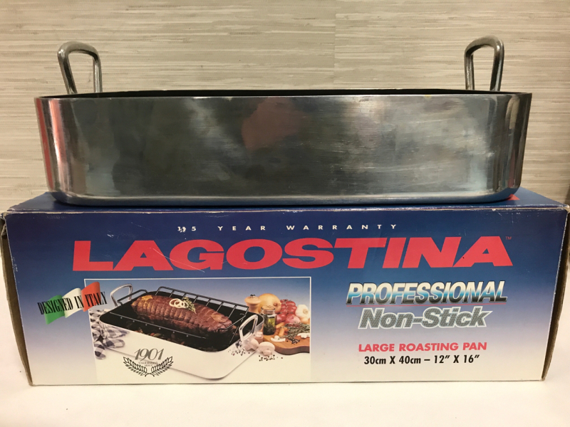 Lagostina Professional Non-Stick Large Roasting Pan 12 x 16, designed in Italy