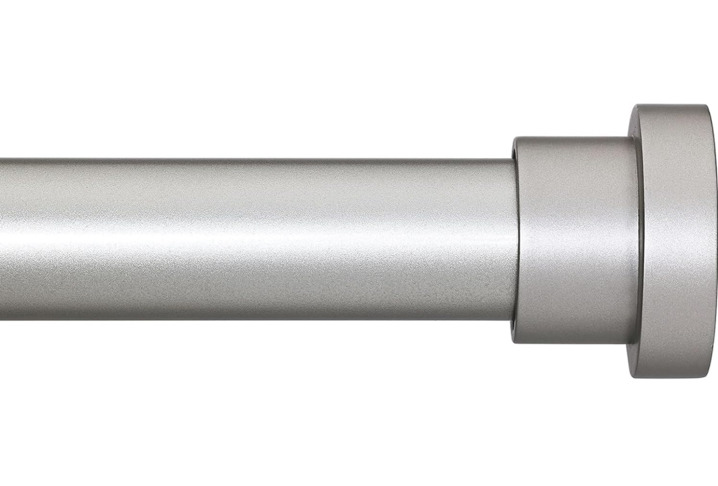 BRIOFOX Industrial Shower Curtain Rod - Never Rust Non-Slip Long Tension Shower Rod 54-90 Inch 304 Stainless Steel, Brushed Nickel