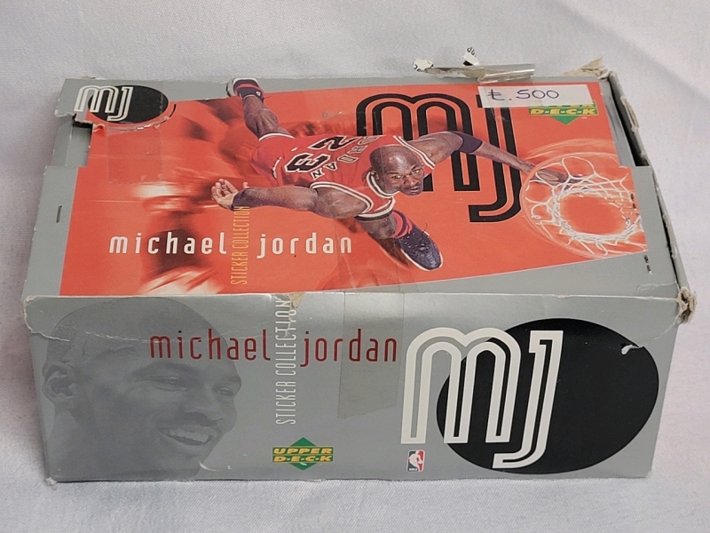 1998 Upper Deck Michael Jordan Sticker Collection Packs in Box . 100 Sealed Packs
