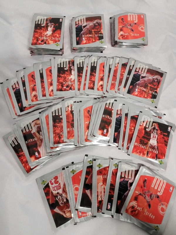 1998 Upper Deck Michael Jordan Sticker Collection Packs , 109 Sealed Packs