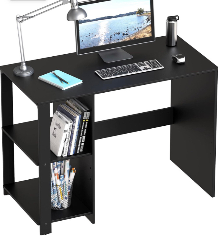 New Home Office Computer Desk with Storage Shelf