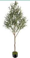 OXLLXO 6ft Artificial Olive Tree with Plastic Nursery Pot Faux Olive Silk Tree Fruits Fake