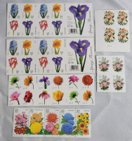 USA Postal Service ' Floral ' 32c , 37c , 41c & 60c Postage Stamps . Unused