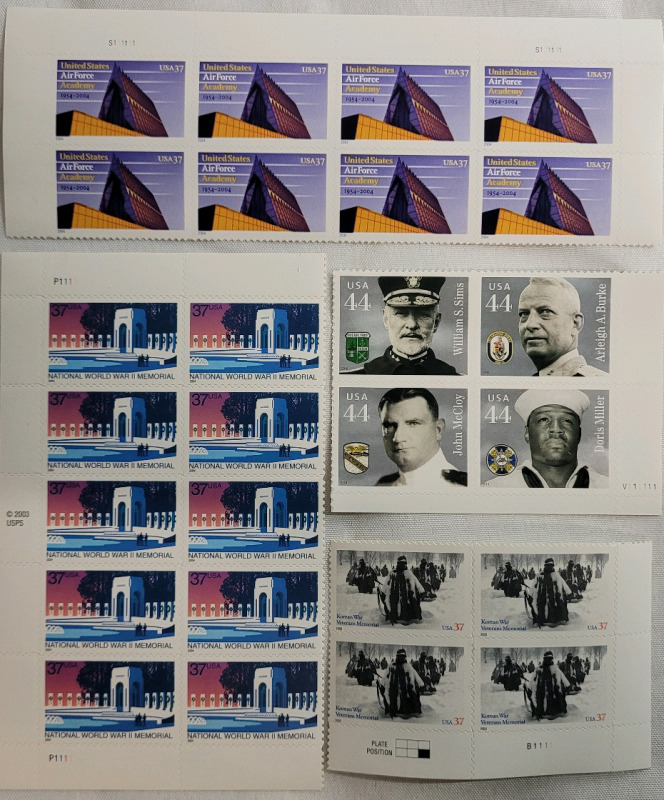 US Postal ' United States Military ' 1st Class Postage Stamps , 26 Stamps