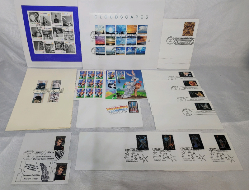 US Postal Service 1st Day Issue Stamps on Envelopes . See Photos