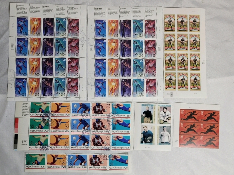 US Postal ' Sporting ' Postage Stamps & 1st Day Issue Stamps