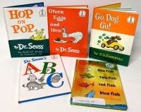 Vintage DR SEUSS Hardcover Books : Green Eggs and Ham, Hop on Pop, Go Dog Go, ABC, One Fish Two Fish Red Fish Blue Fish