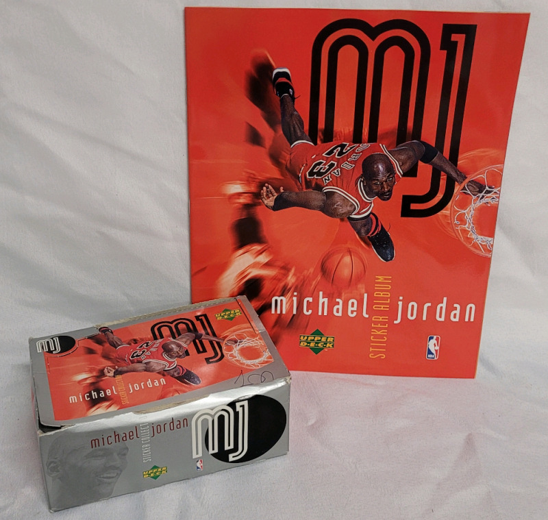 1998 Upper Deck Michael Jordan Sticker Collection Packs & Sticker Album . 100 Packs