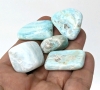 Polished & Raw Semi Precious Stones ; Larimar, Amazonite & Green Jasper - 3