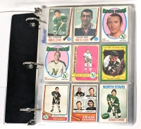 Binder of 1969-1997 Minnesota North Stars & Dallas Stars NHL Hockey Cards (214 Cards - No Doubles!)