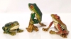 3 Enameled Frog Themed Trinket Boxes