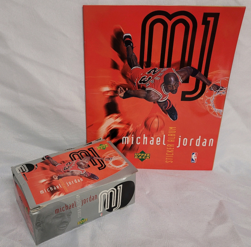 1998 Upper Deck Michael Jordan Sticker Collection Packs & Sticker Album . 100 Packs