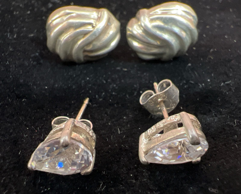 925 Sterling Earrings and CZ Studs