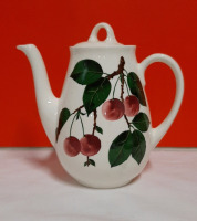 Vintage Wemyss Pottery Coffee or Tea Pot with Cherries 6.5"