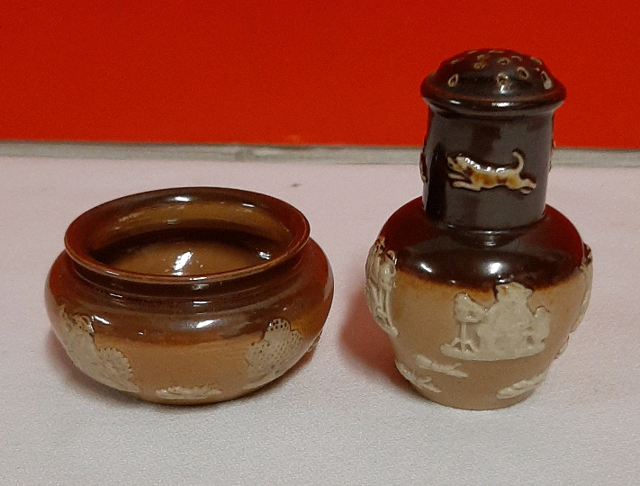 Vintage Royal Doulton Miniature Open Salt and Pepper Pot