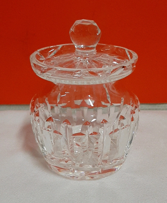 Vintage Waterford Crystal Mustard or Honey Pot Signed