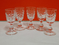Vintage Webb Corbett Liqueur Glasses Set of 5 3"