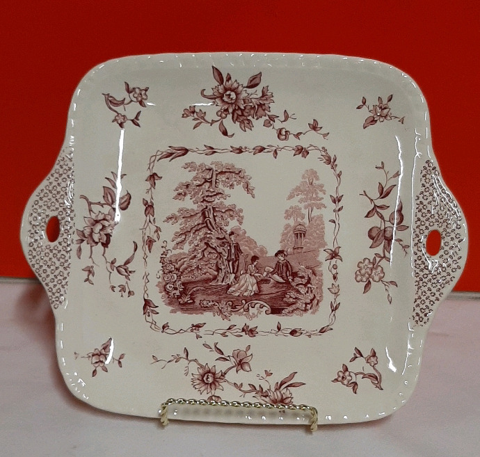 Vintage Masons Watteare Handled Cake Plate 11"
