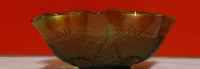 Vintage Northwood Green Carnival Glass 7 5"