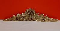 Modern Brass Floral Swag Wall Decor 13.75"