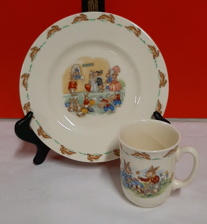 Vintage Royal Doulton Bunnykins Plate and Mug