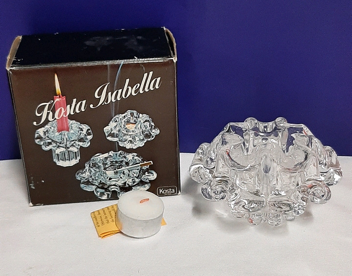 Vintage Kosta Boda Votive Holder in Original Box
