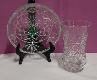 Vintage Crystal Bowl and Vase