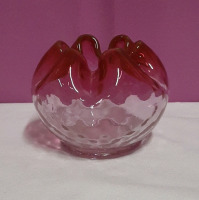 Antique Victorian Rubina Rose Bowl 3.5"