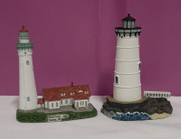 Vintage Lefton Light House Statues 1 Racine Wisconsin 1 Portsmouth Harbour New Hampshire