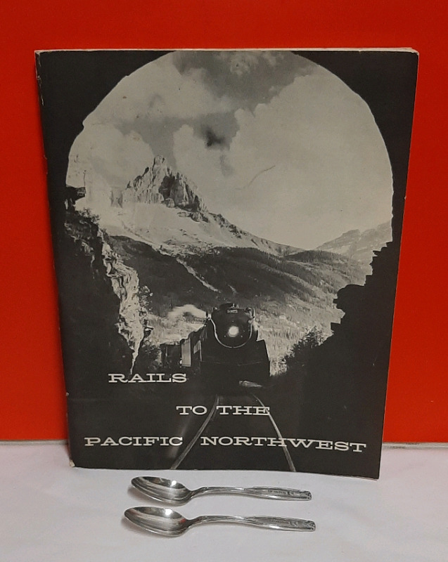 Vintage Softcover Rails to the Northwest 2 CP Hotel Teaspoons