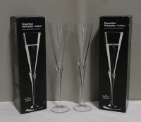 Vintage 2 Rosenthal Crystal Champagne Flutes 12"