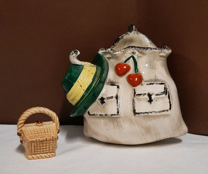 Vintage Goebel Wall Pocket and Picnic Basket