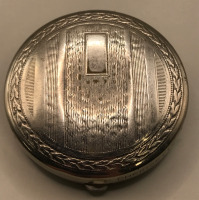 Cherisette Silverplate Rouge Compact 2 inch wide