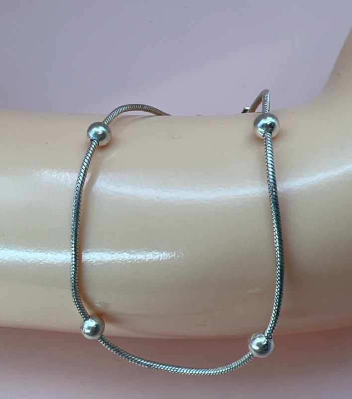 925 Sterling Silver Bracelet with Balls